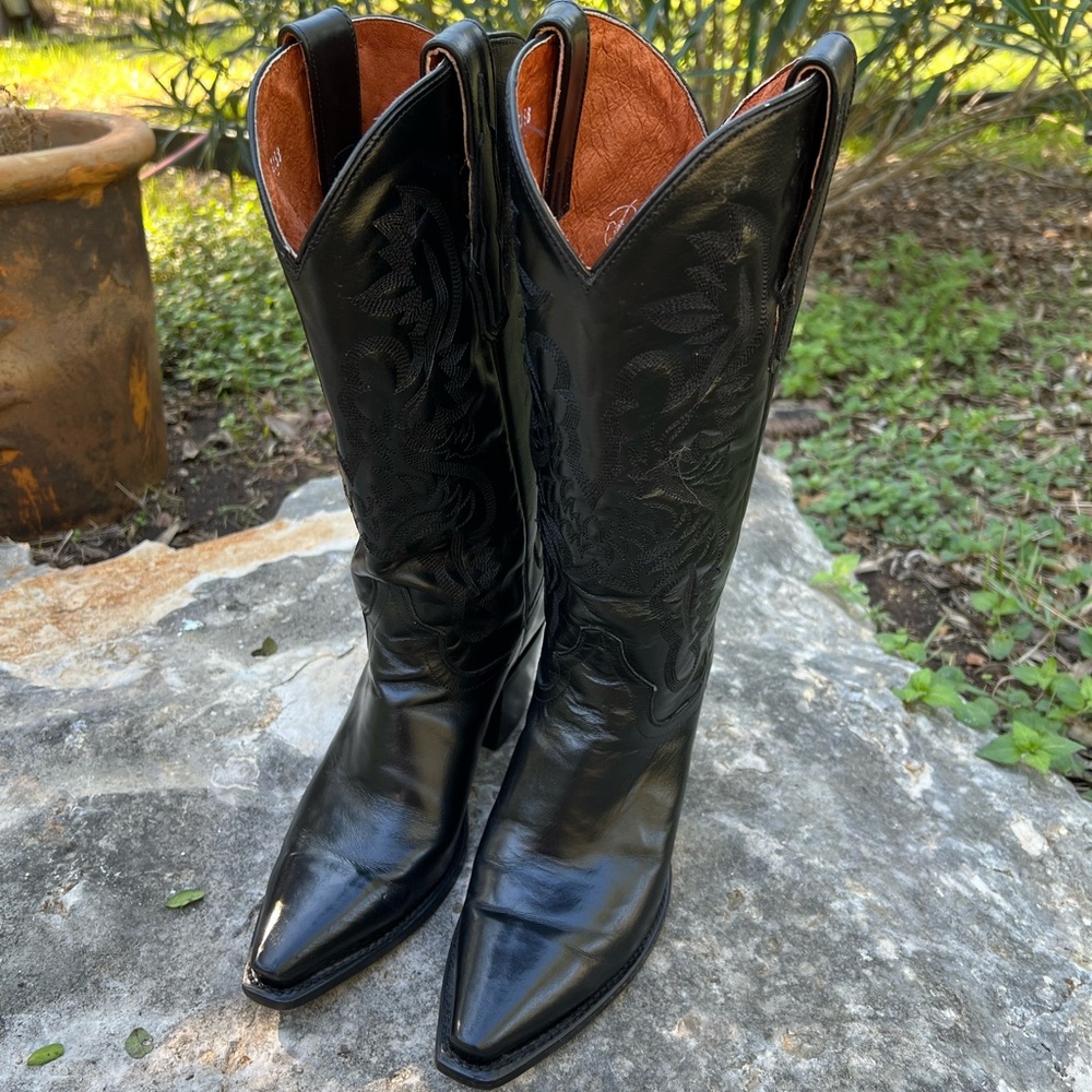 Dan Post Black Napalino Leather Boots